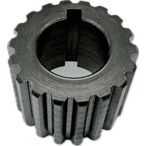 Semigiunto scanalato con 18 denti DIN 35x31 Z18 per pompa gruppo 3 con albero conico 1:8 chiavetta 4mm